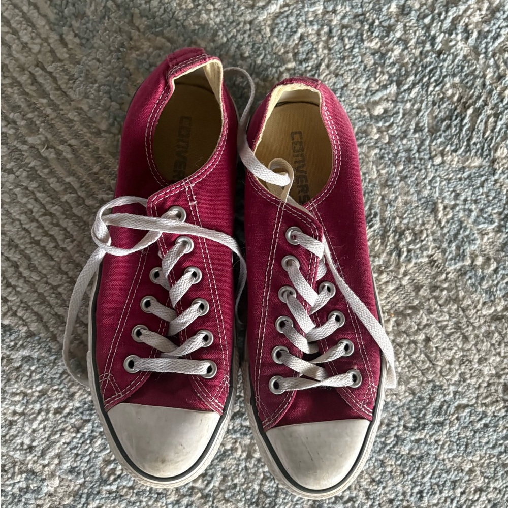Converse Burgundy Canvas Sneakers